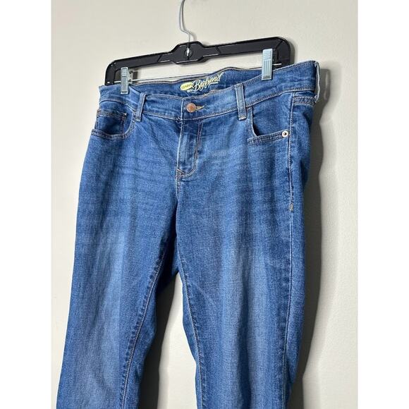 Old Navy Mid Rise Boyfriend Straight Jeans Womens Size 6 Medium Wash Blue Denim - Picture 2 of 7